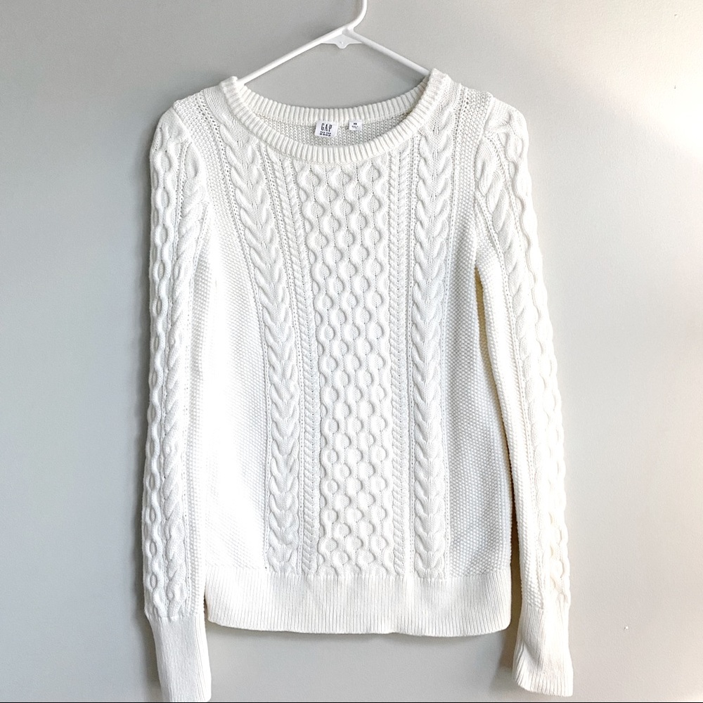 GAP Cable knit sweater, cream, Size XS
